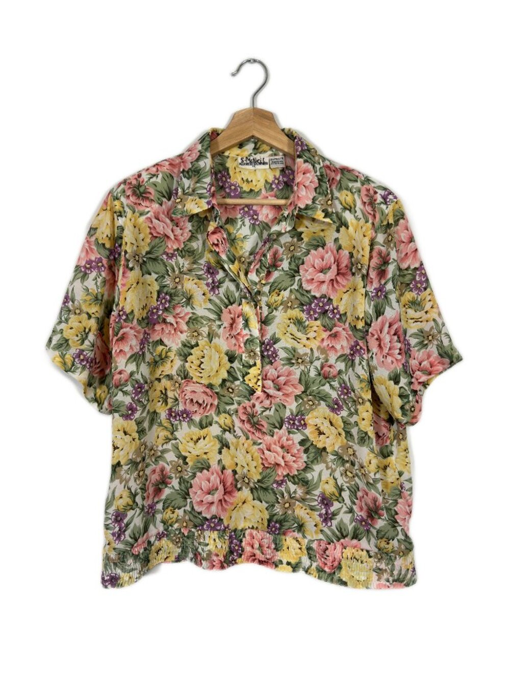 Alfred Dunner Women's Floral Top Blouse Size 16 Multicolor Cottagecore Casual